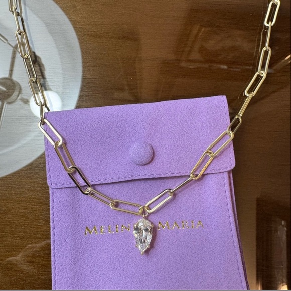 Melinda Maria Jewelry - Melinda Maria Gold with Diamondette Pendant Necklace